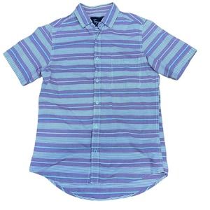 Topman Men's Button Up Shirt Short Sleeve Pink Stripe Size Small